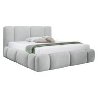 POLSTERBETT Bianco Boucle - Hellgrau, Holz/Textil (120/200cm) - MIRJAN24