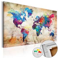 PINNWANDBILDER Bunt 90/60 cm - Multicolor, Naturmaterialien/Textil (90/60cm) - KUNSTLOFT
