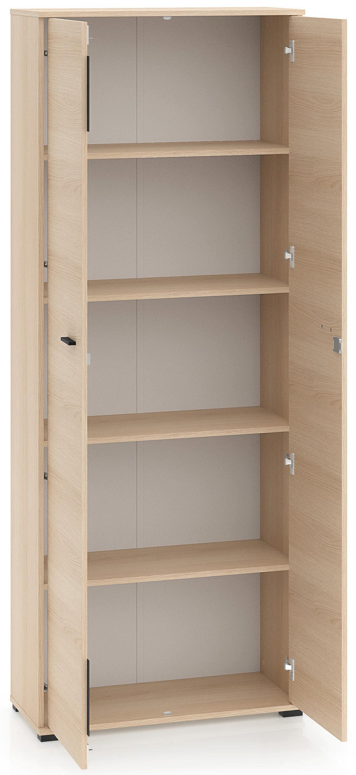 KLEIDERSCHRANK Odelis 2-türig 79 cm - Beige/Schwarz, Holzwerkstoff/Kunststoff (79/203/33.7cm) - Selsey