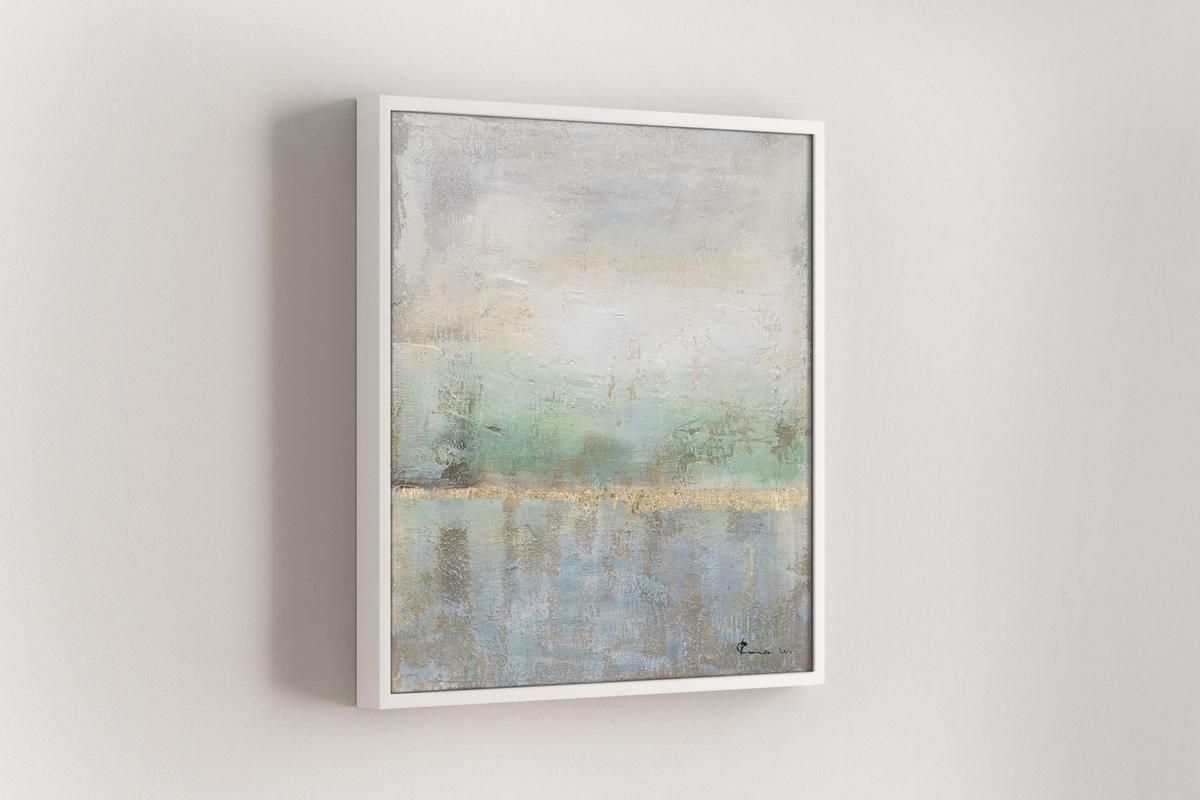 ACRYLBILD HANDGEMALT 80/80 cm - Grau/Grün, Holz/Textil (80/80cm) - KUNSTLOFT