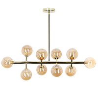 HÄNGELAMPE Ramis 34/90/68 cm - Goldfarben, Metall (34/34/68cm) - Beliani