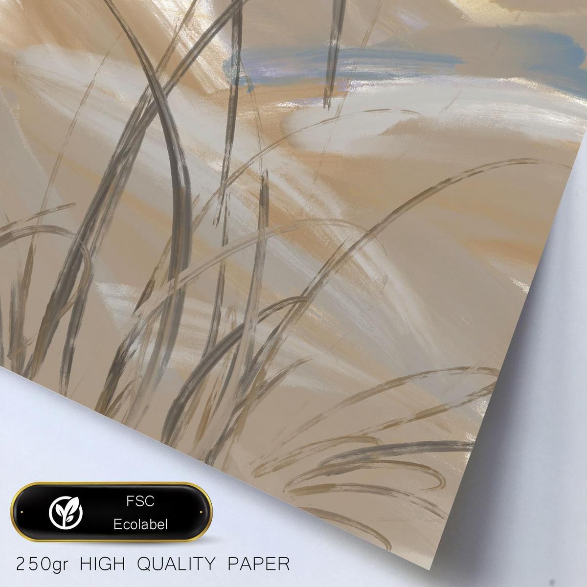 POSTER Set Mit 6 Latente Natur In Kulissen Abstracts Ästhetische Dekorative Gemälde Für Ihr Wohnzimmer, Schlafzimmer, Zuhause A3 & A4 Schwarzer Rahmen - Schwarz, Papier (29/3cm) - Nacnic