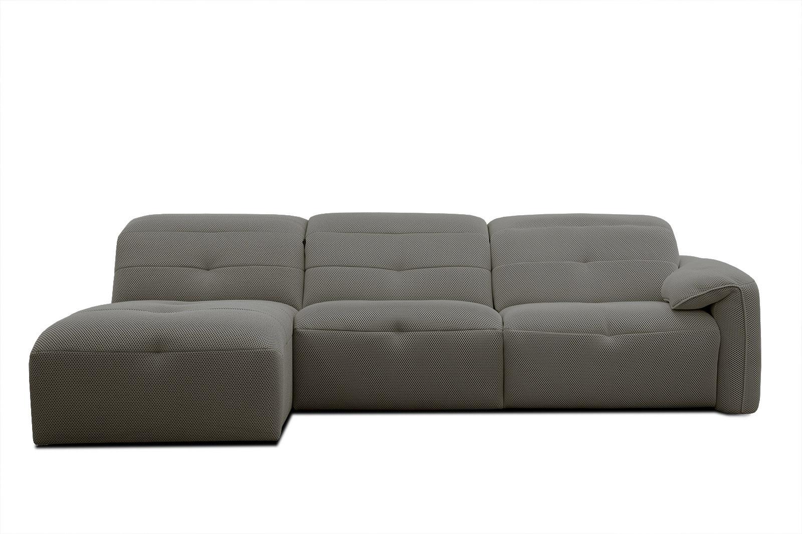 ECKSOFA TRENTO 4-Sitzer, taupe - Taupe/Schwarz, Holzwerkstoff/Kunststoff (165/262cm) - Wozimo