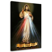 LEINWANDBILD Jesus ich vertraue auf dich 80x120cm - Multicolor, Textil (80/120cm) - Feeby