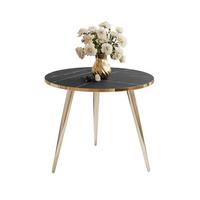 COUCHTISCH SOLEIL GOLD Schwarz Marmor, 50cm - Schwarz, Holzwerkstoff (50/50/47cm) - Lookway
