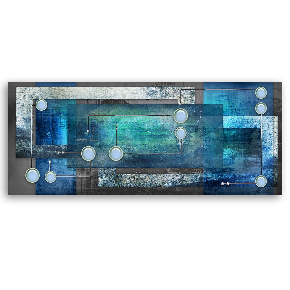KUNSTDRUCK Blau 90/30 cm - Blau, Textil (90/30cm) - KUNSTLOFT