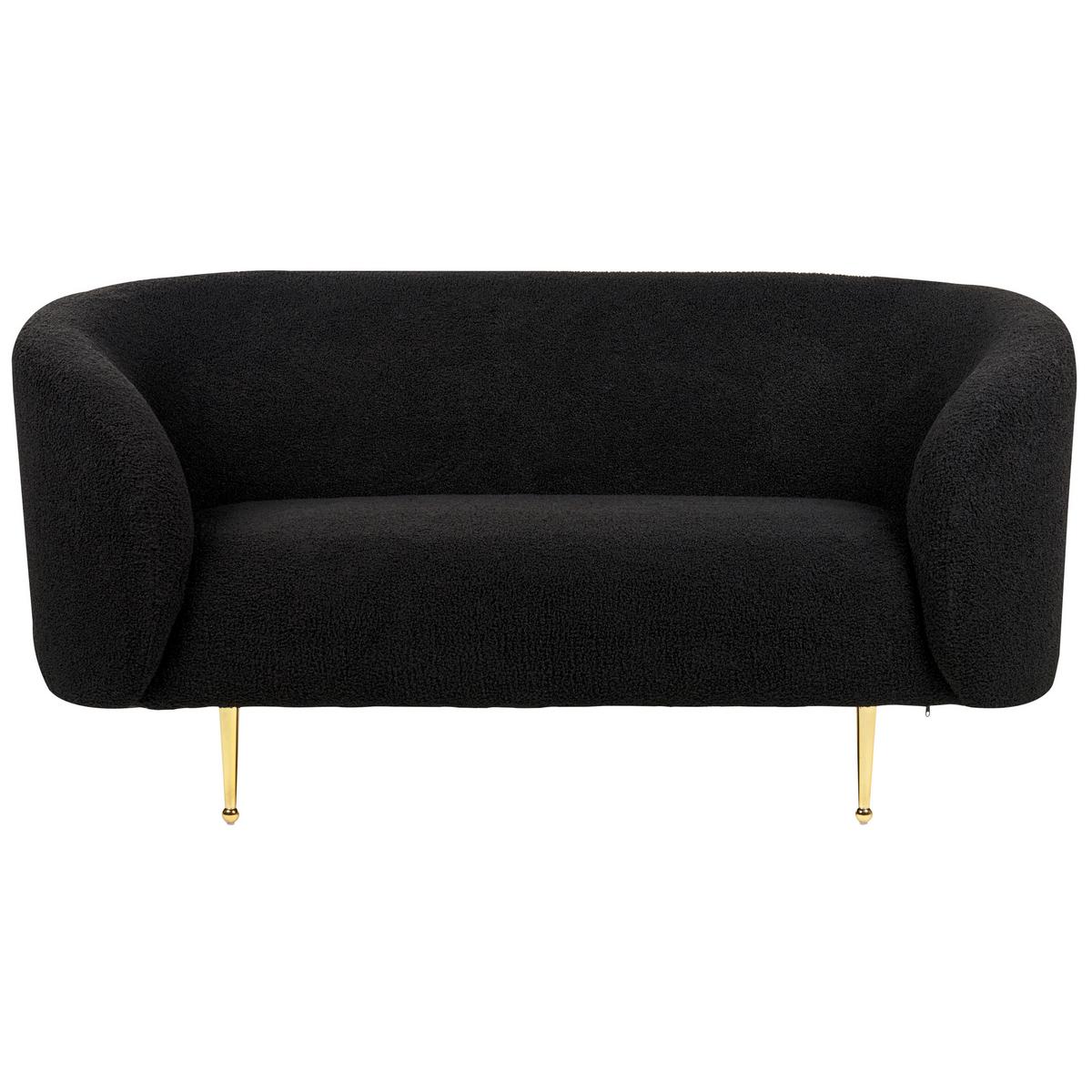 2-SITZER-SOFA Polyester Schwarz Loen - Schwarz, Textil (155/79/70cm) - Beliani