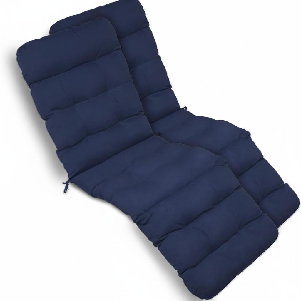 DECKCHAIRAUFLAGE Flair DC 200x50x8cm Dunkelblau (2tlg) - Dunkelblau, Textil (50/8/200cm) - Beautissu 