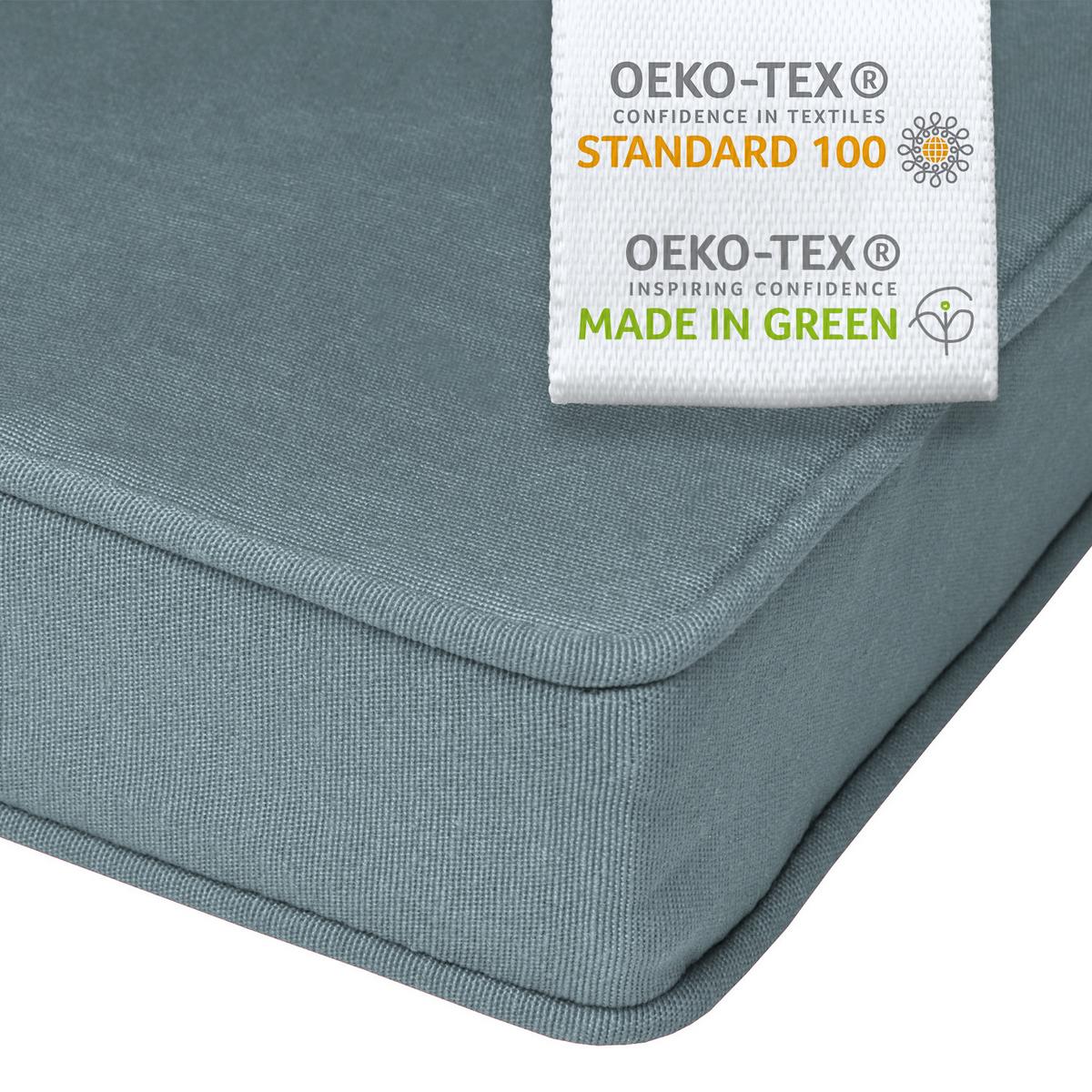AUFLAGE für Hollywoodschaukel Loft HS 180x50cm Taubenblau - Blaugrau, Textil (100/180cm) - Beautissu 