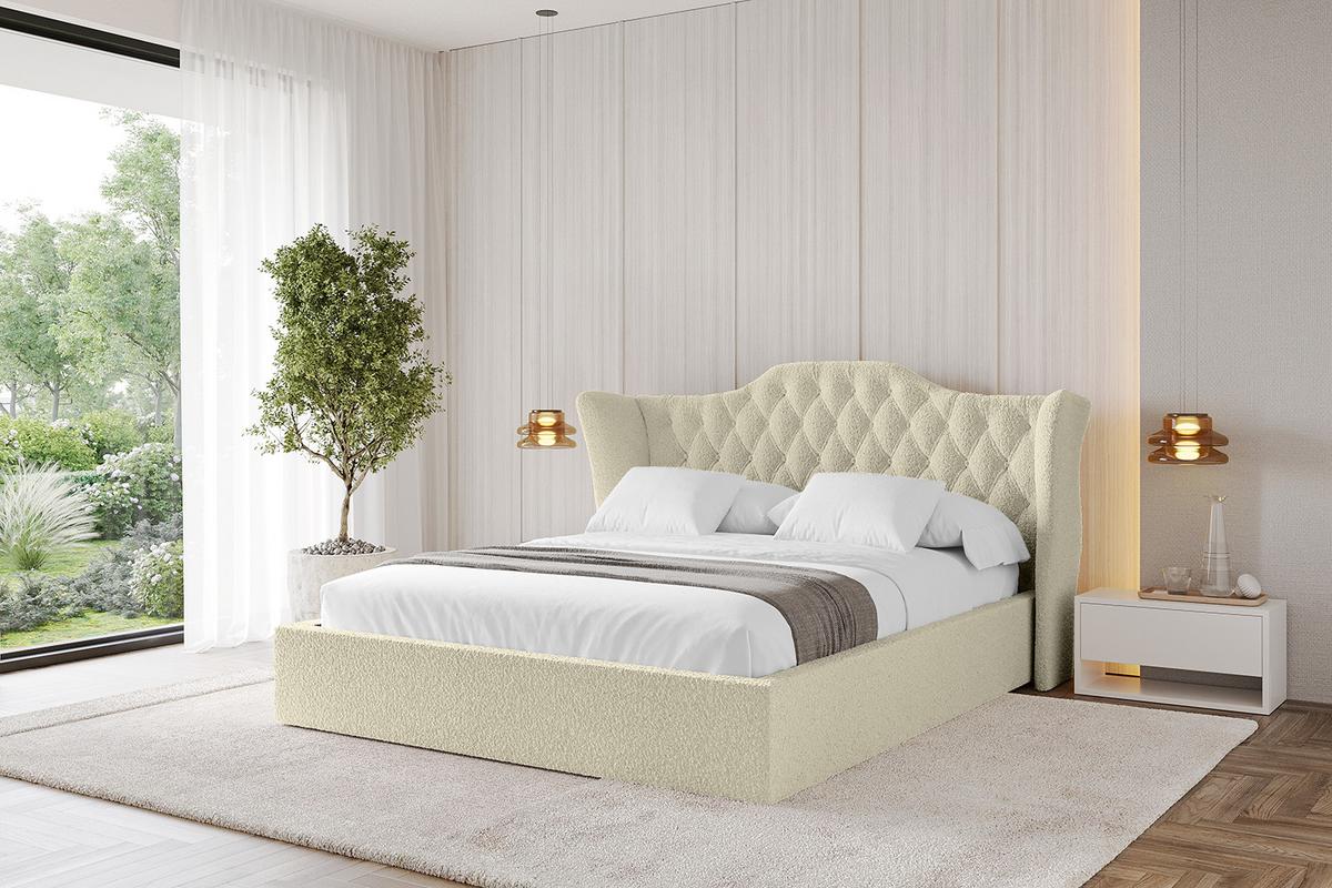 POLSTERBETT mit Bettkasten und Lattenrost, Boxbett ohne Matratze - ZORAN 140x200 Beige - Taupe, Holzwerkstoff/Textil (140/200cm) - ALTDECOR