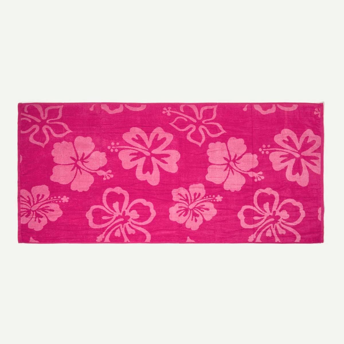 STRANDTUCH Blumen beere 70/150 cm - Beere, Textil (70/150cm) - Homescapes