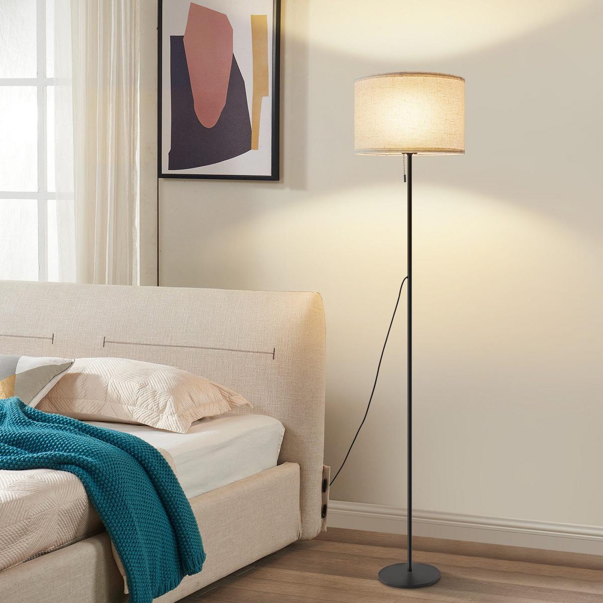 LED-STEHLAMPE Yamamoto 136/16/30cm - Schwarz, Metall (136/16/30cm) - Nettlife