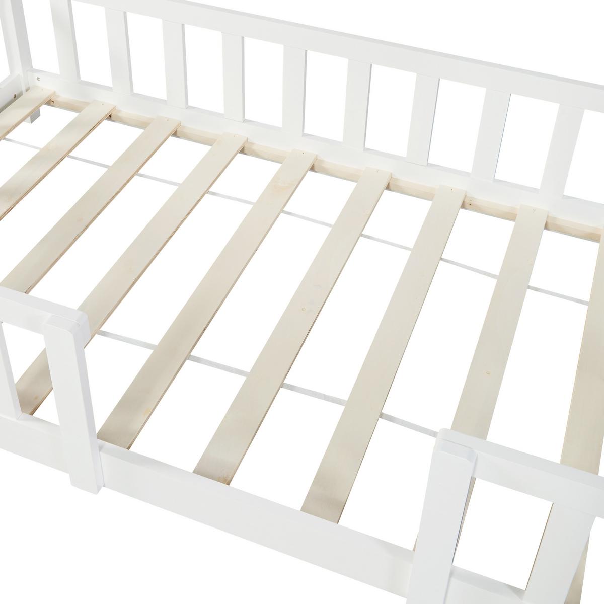 HAUSBETT Sisimiut - Weiß, Holz (90/200cm) - [en.casa]