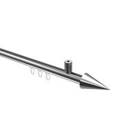 GARDINENSTANGE INNENLAUF Sonius Savio 120 cm, 1-läufig, 20 mm Ø Chrom - Chromfarben, Metall (120cm) - INTERDECO