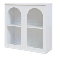 SIDEBOARD Trorhun - Weiß, Holzwerkstoff (30/80/80cm) - [en.casa]