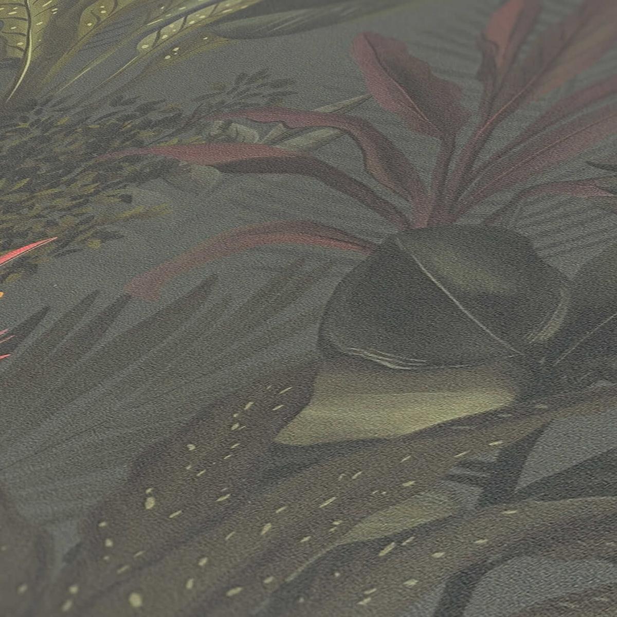 VLIESTAPETE Grün 53/1005 cm - Grau, Textil (53/1cm) - KUNSTLOFT