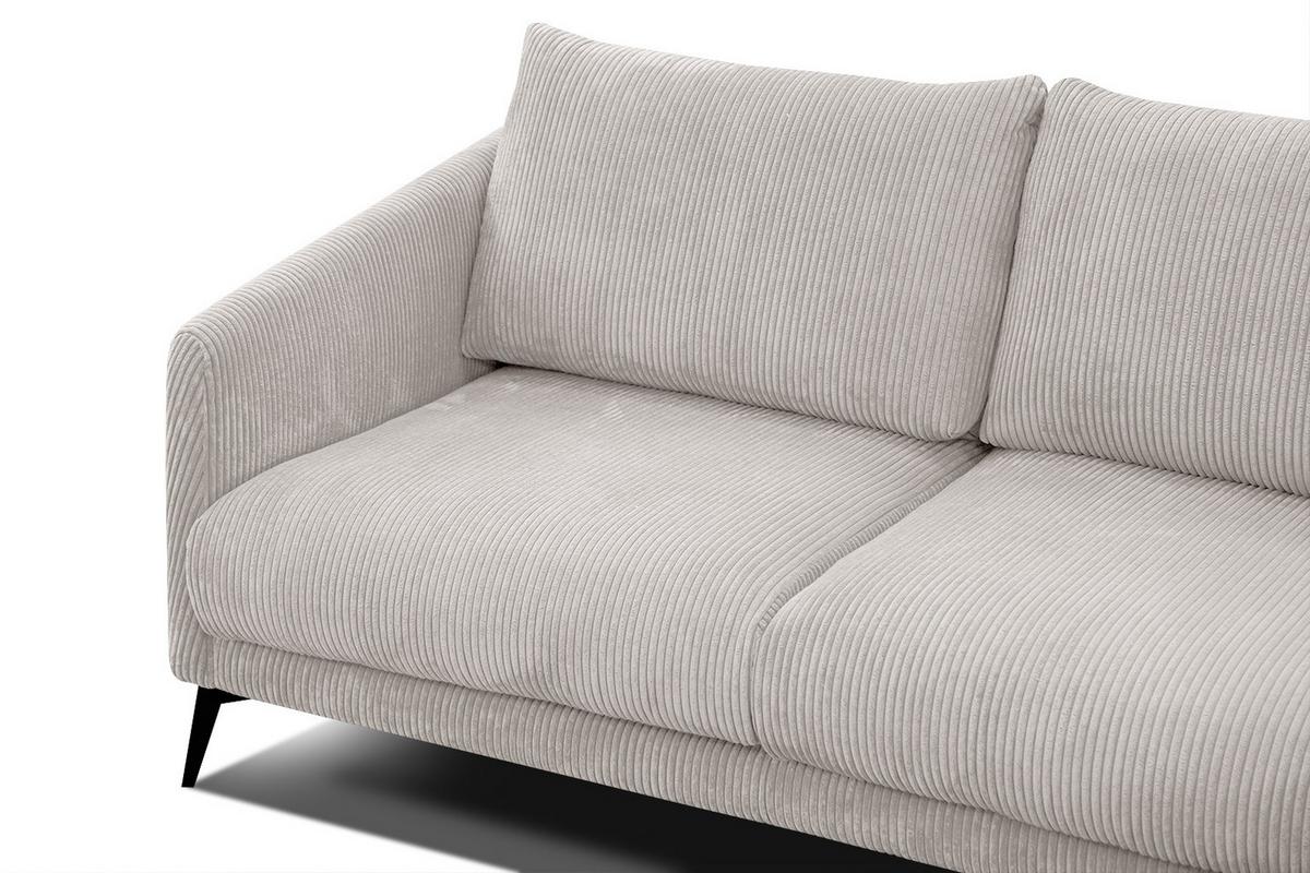 SOFA VILT 2,5-Sitzer, weiß - Schwarz/Weiß, Holzwerkstoff/Textil (202/89/94cm) - Wozimo
