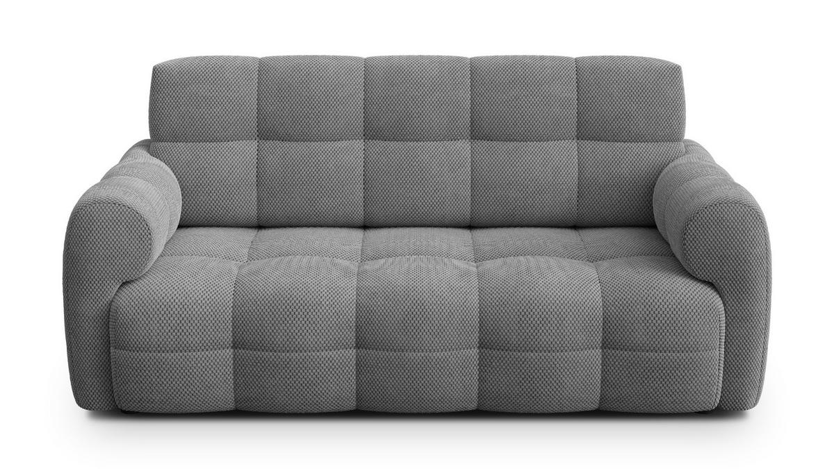 SOFA MELLOW 2,5-Sitzer, grau - Schwarz/Grau, Holz/Textil (183/87/98cm) - Wozimo