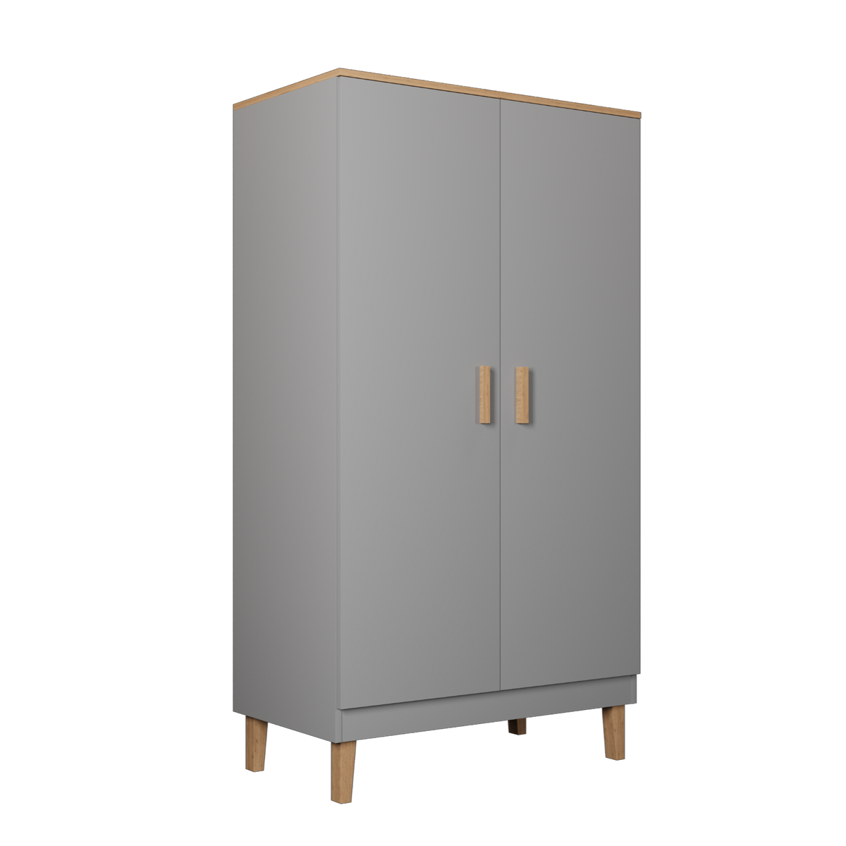 DREHTÜRENSCHRANK Denver - Grau, Holzwerkstoff (100/184/55cm) - RAUMHIRSCH FURNITURE