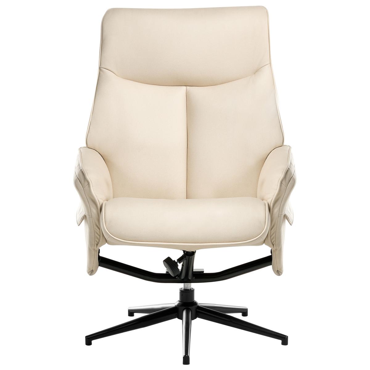 FERNSEHSESSEL Hellbeige Erato - Schwarz, Kunststoff (73/89/78cm) - Beliani