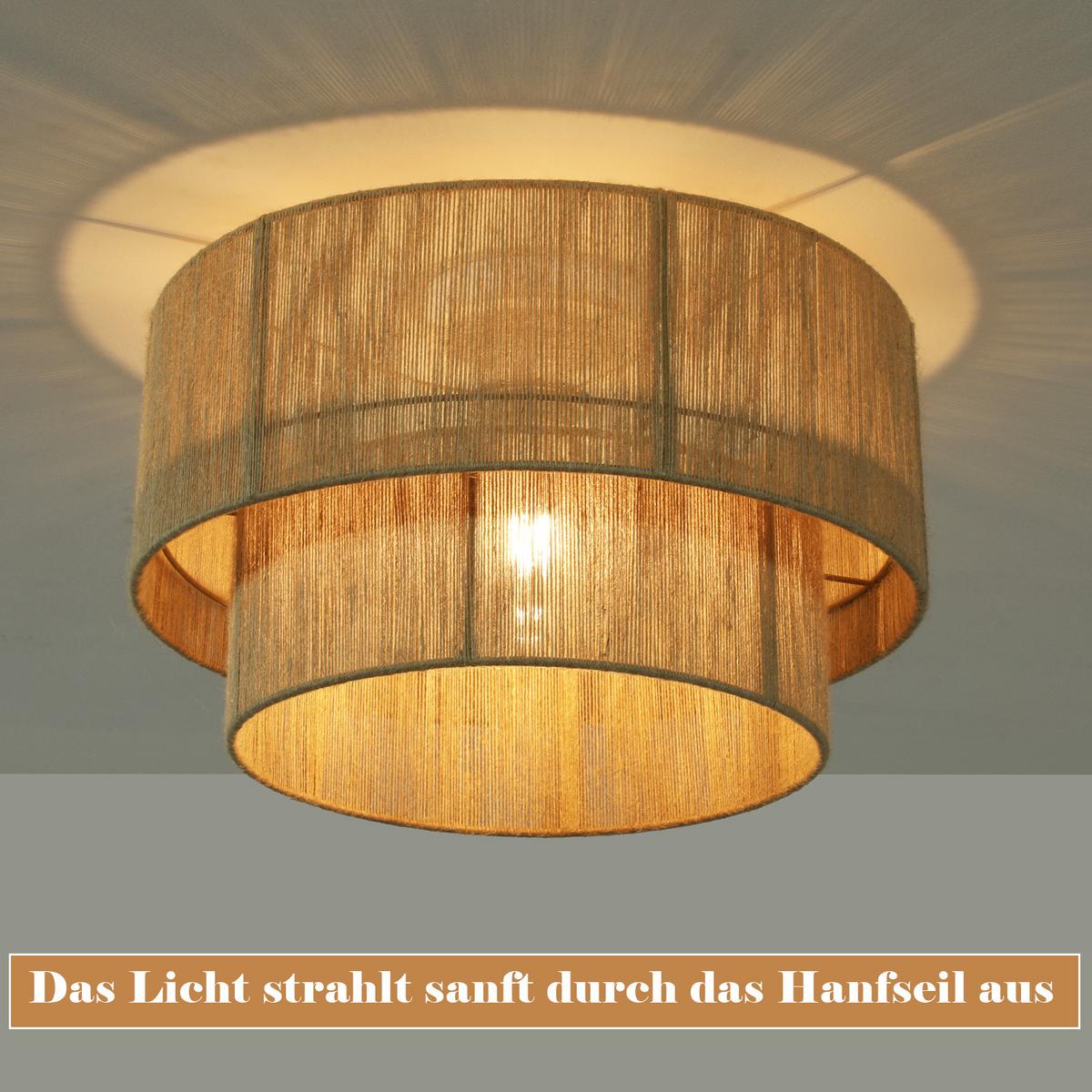 DECKENLEUCHTE Ceilume 40/40/27.5 cm - Braun, Textil (40/40/27.5cm) - ZMH