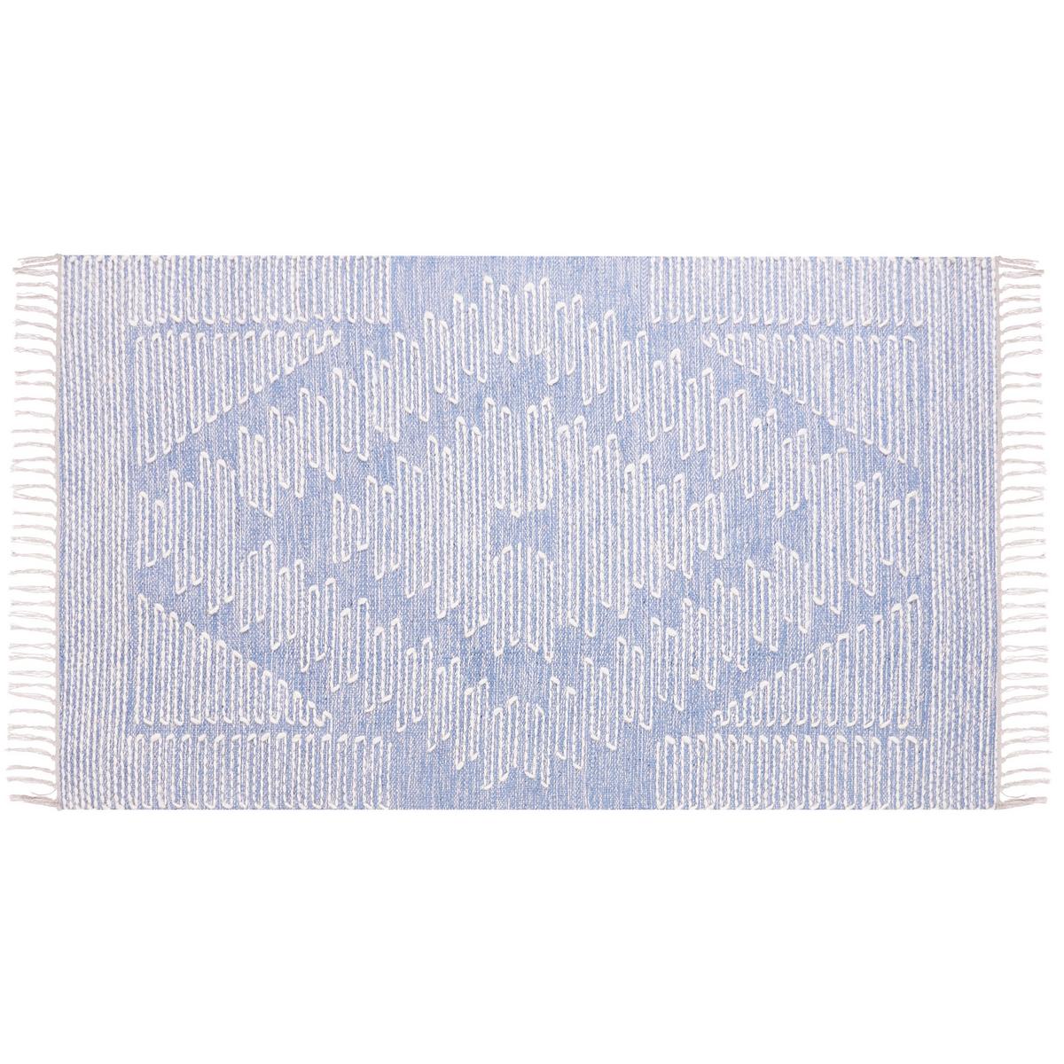 KURZFLOR-TEPPICH Ansar 150/80 cm - Blau, Textil (80/150cm) - Beliani