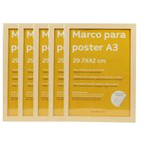RAHMEN Set mit 48 aus MDF und Acrylglas Schutz und Aussteller für Fotografien, Bilder, Poster, Gemälde, Dekoration für Haus Farbe Hellholz A3 - Beige, Holz (29.7/3cm) - Nacnic