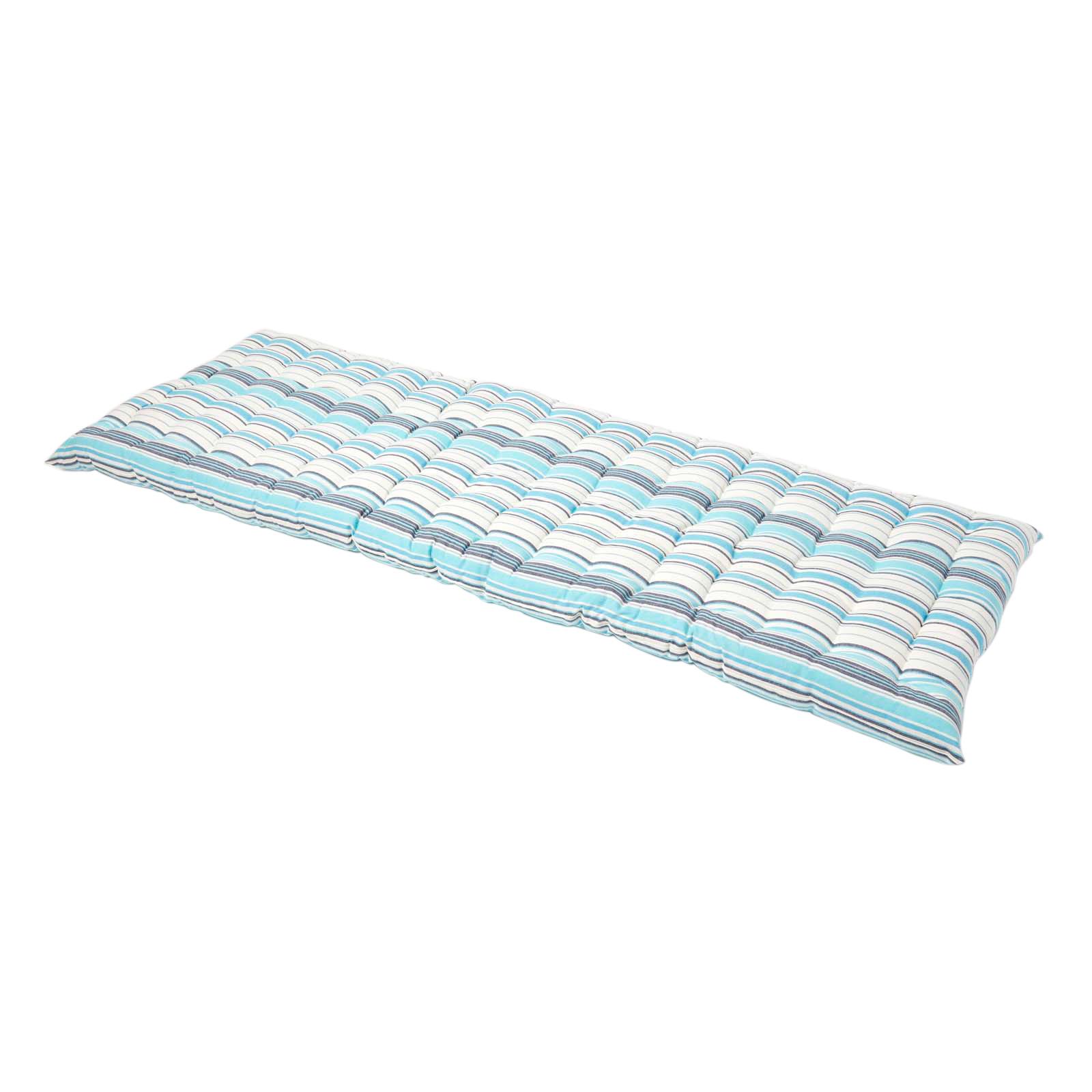 BANKAUFLAGE New England, 3-Sitzer gestreift - Blau, Textil (143/48/5cm) - Homescapes