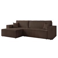 ECKSOFA Adara Max Mit Schlaffunktion - Braun, Holzwerkstoff/Textil (276/145cm) - Fun Möbel