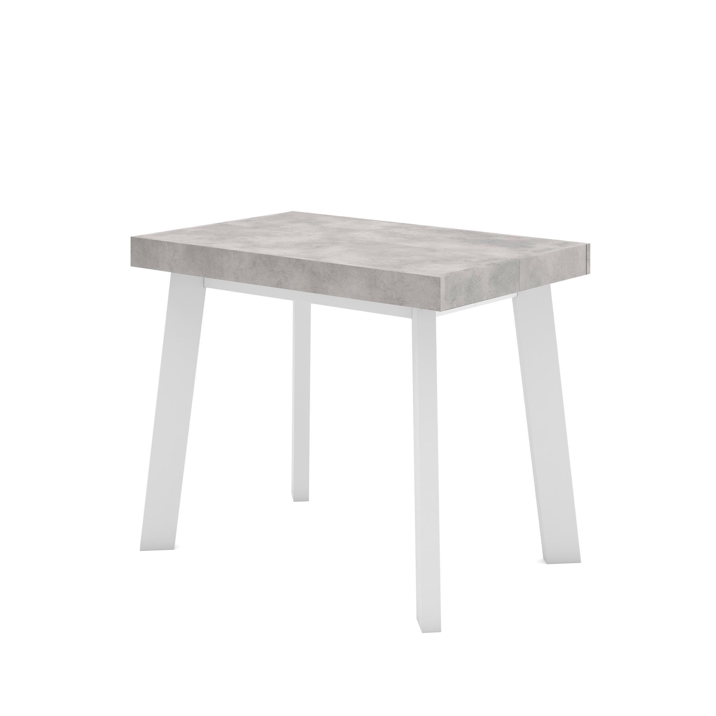 KONSOLENTISCH ausziehbar 58 bis 160cm, für 8 Gäste, zementgrau, 90/58/73cm - Grau, Holzwerkstoff (90/160/73cm) - Skraut Home