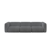 MODULARES Sofa 3-SITZER MIRA-S2 319x89x70 Dunkelgrau cm Cord - Dunkelgrau/Graphitfarben, Holzwerkstoff/Kunststoff (319/70/89cm) - ALTDECOR