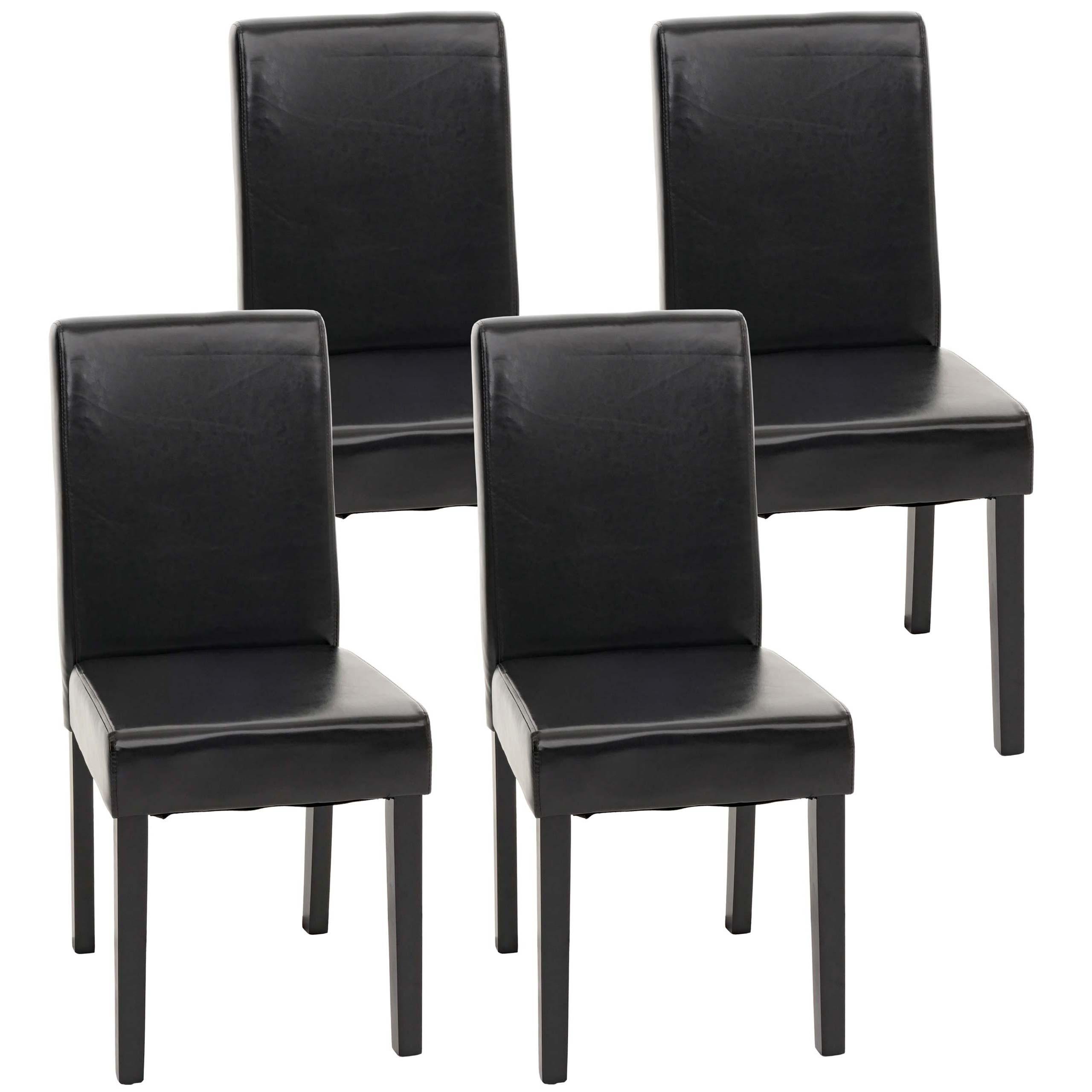 ESSZIMMERSTUHL Schwarz, Dunkelbraun 4er-Set - Dunkelbraun/Schwarz, Textil (43/90/56cm) - MCW
