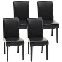 ESSZIMMERSTUHL Schwarz, Dunkelbraun 4er-Set - Dunkelbraun/Schwarz, Textil (43/90/56cm) - MCW