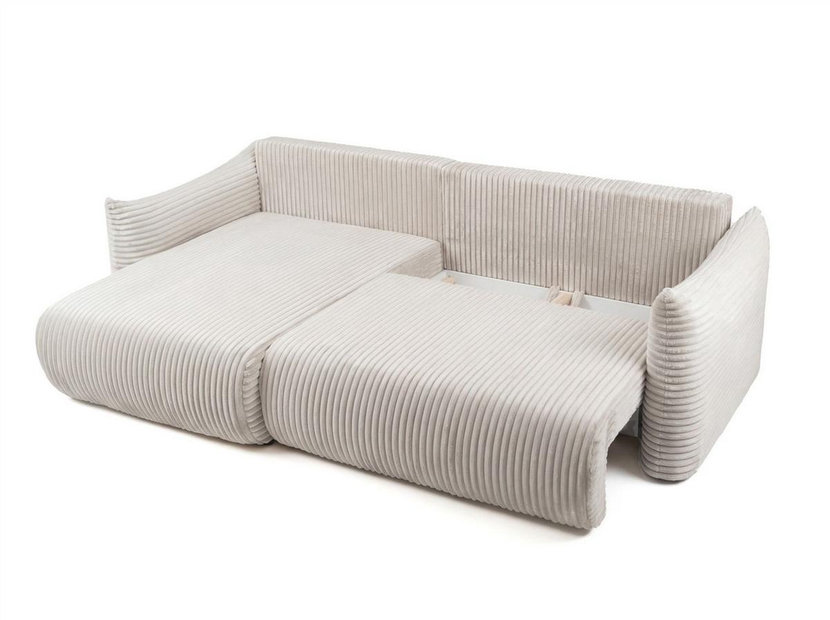 ECKSOFA Mailand Mit Schlaffunktion - Braun, Holzwerkstoff/Textil (154/260cm) - Fun Möbel