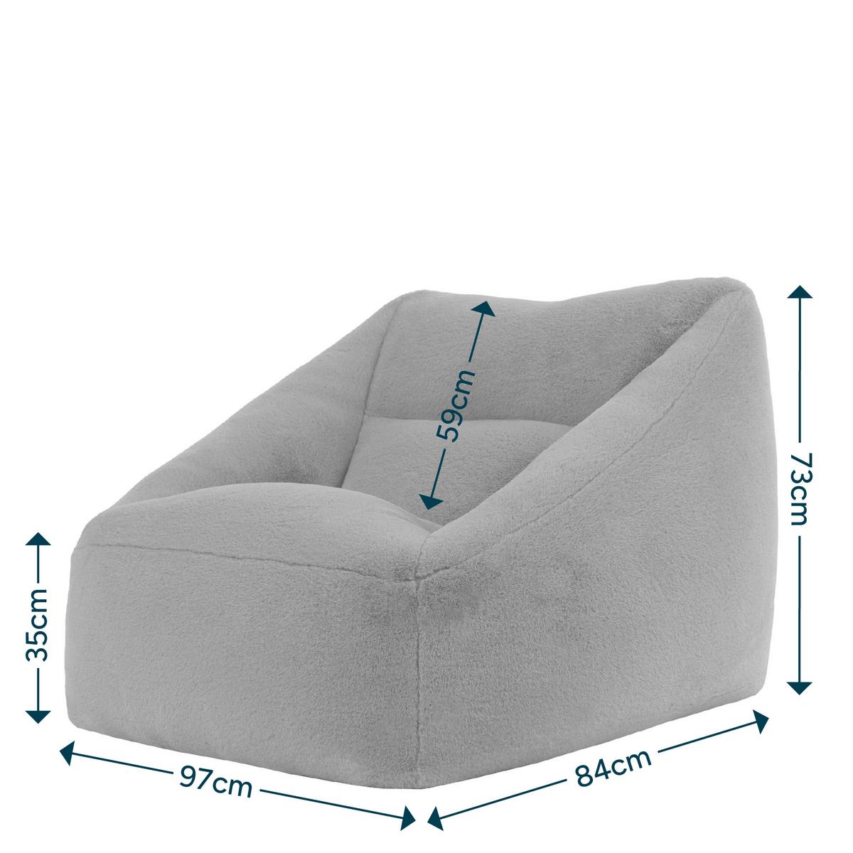 SITZSACK Sessel Natalia flauschig - Mokka, Textil (97/73/84cm) - icon