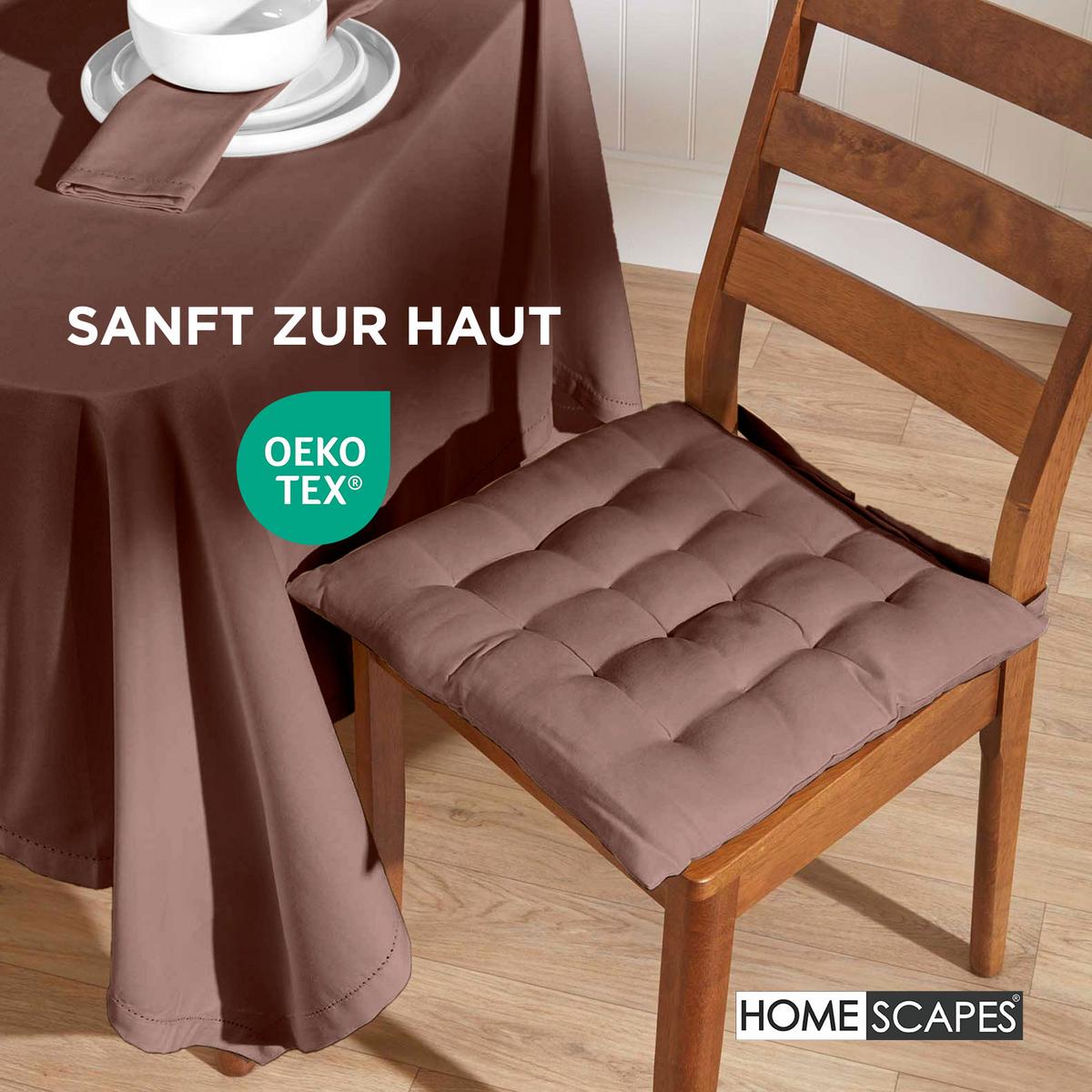 STUHLKISSEN braun 40/40/6,5 cm - Braun, Textil (40/40/6.5cm) - Homescapes