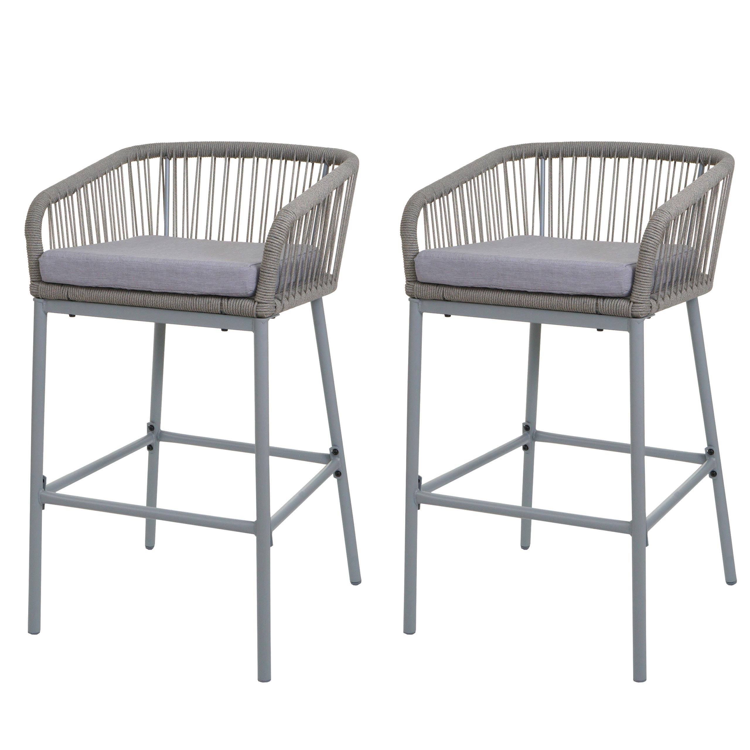 BARHOCKER Hellgrau - Hellgrau, Metall (51/92/53cm) - MCW
