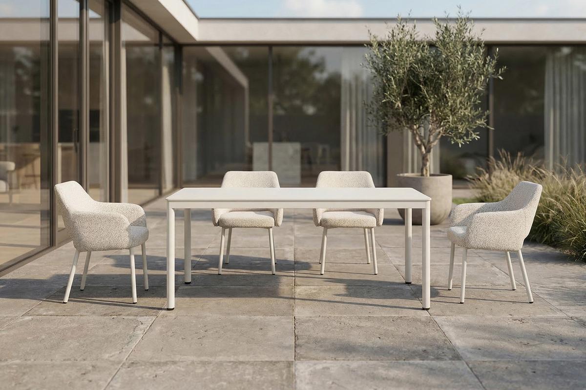 GARTENSTUHL AMUR Cremeweiß SOLENZO Flachgewebe (1er-Set) - Creme, Textil (62/80/62cm) - KAWOLA