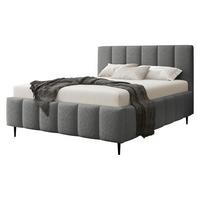 POLSTERBETT Lunaro Leg - Schwarz/Grau, Holz/Textil (160/200cm) - MIRJAN24