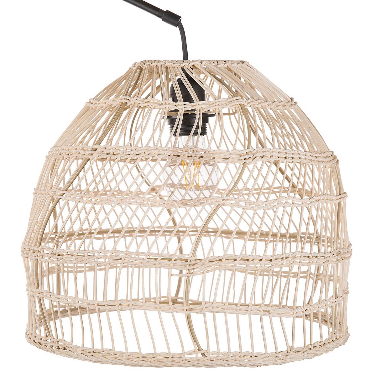STEHLAMPE Guaviare 130/33/195 cm - Beige, Naturmaterialien (130/33/195cm) - Beliani