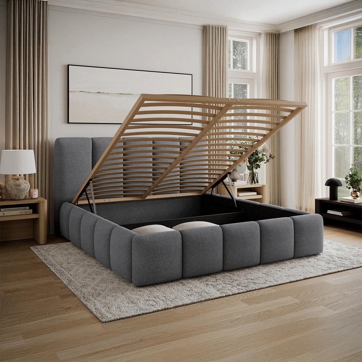 BOXBETT 180/200 Klaus Grau - Grau, Holz (180/200cm) - Petits-meubles