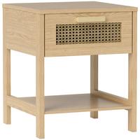 NACHTTISCH mit Schublade, Natur 40 x 40 x 48,4 cm - Naturfarben, Holz (40/48.4/40cm) - HOMCOM