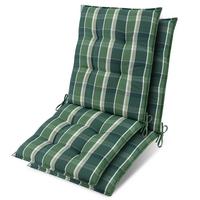 NIEDERLEHNER Sun-NL 105x50x8cm Grün-Kariert (2tlg) - Dunkelgrün, Textil (50/100cm) - Beautissu 