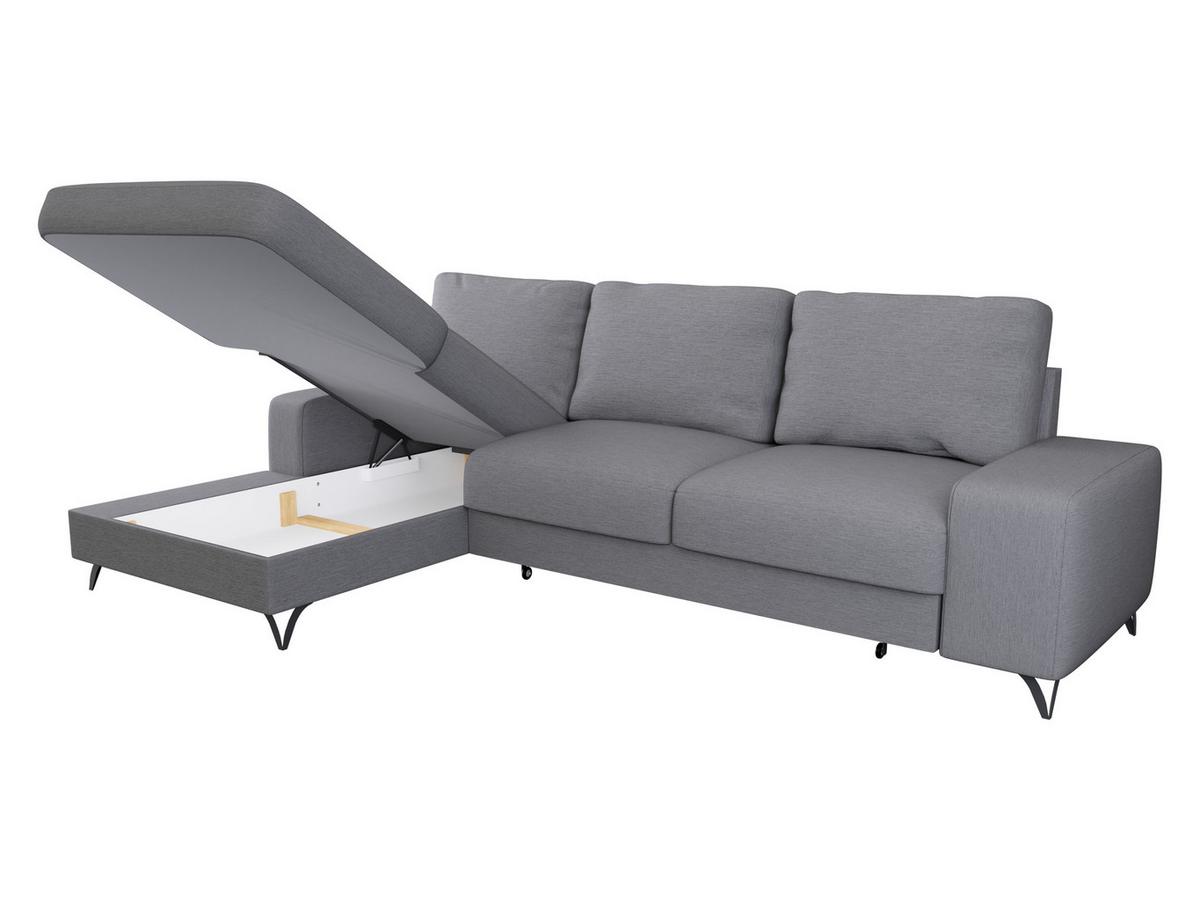 ECKSOFA Flavio, Seite: Rechts - L4+L2F+R1F - Beige/Schwarz, Holz/Textil (300/179cm) - MIRJAN24