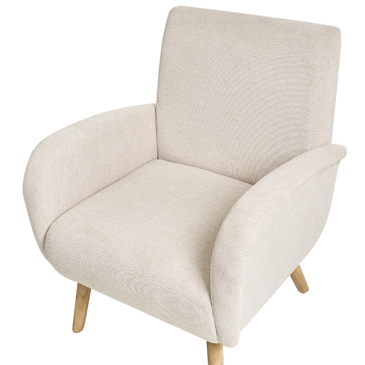 SESSEL Stoff Hellbeige Plassen - Beige, Textil (73/82/53cm) - Beliani