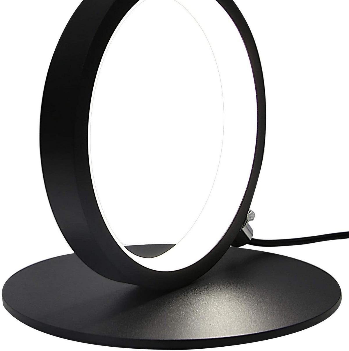 TISCHLAMPE Damien 38/17.5/1.7 cm - Schwarz, Metall (38/17.5/1.7cm) - ZMH