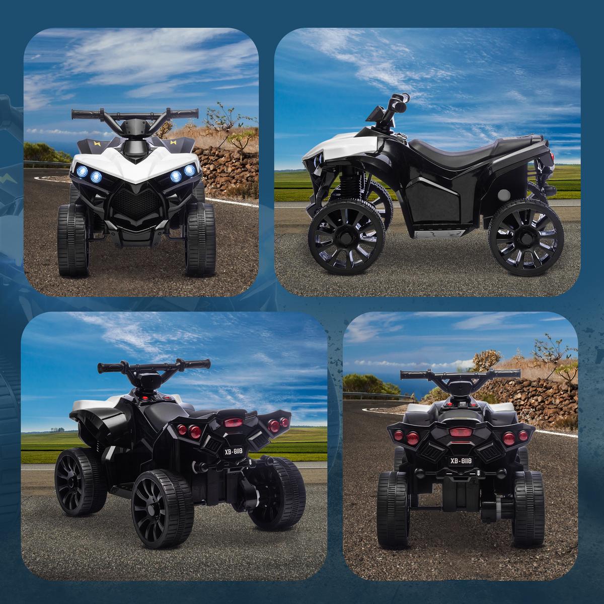 KINDER QUAD mit Scheinwerfer Weiß - Weiß, Metall (70/42/45cm) - AIYAPLAY