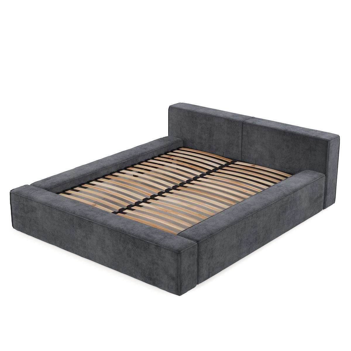 POLSTERBETT Casto mit Stauraum 160/200 cm Anthrazit im Terra NW Stoff - Anthrazit/Schwarz, Holz/Holzwerkstoff (160/200cm) - AltaBeds