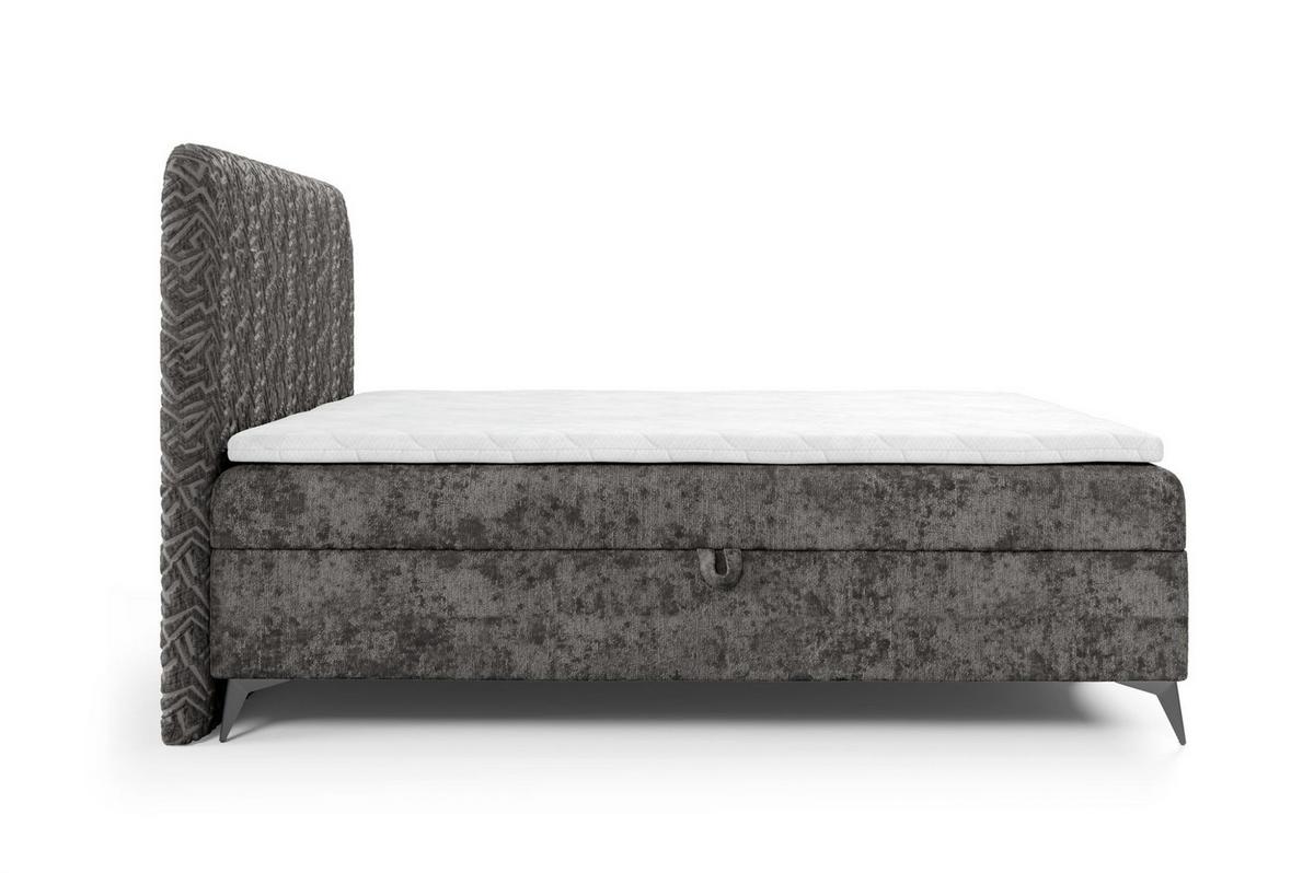 BOXBETT Triana - Grau, Holzwerkstoff/Textil (180/200cm) - Fun Möbel