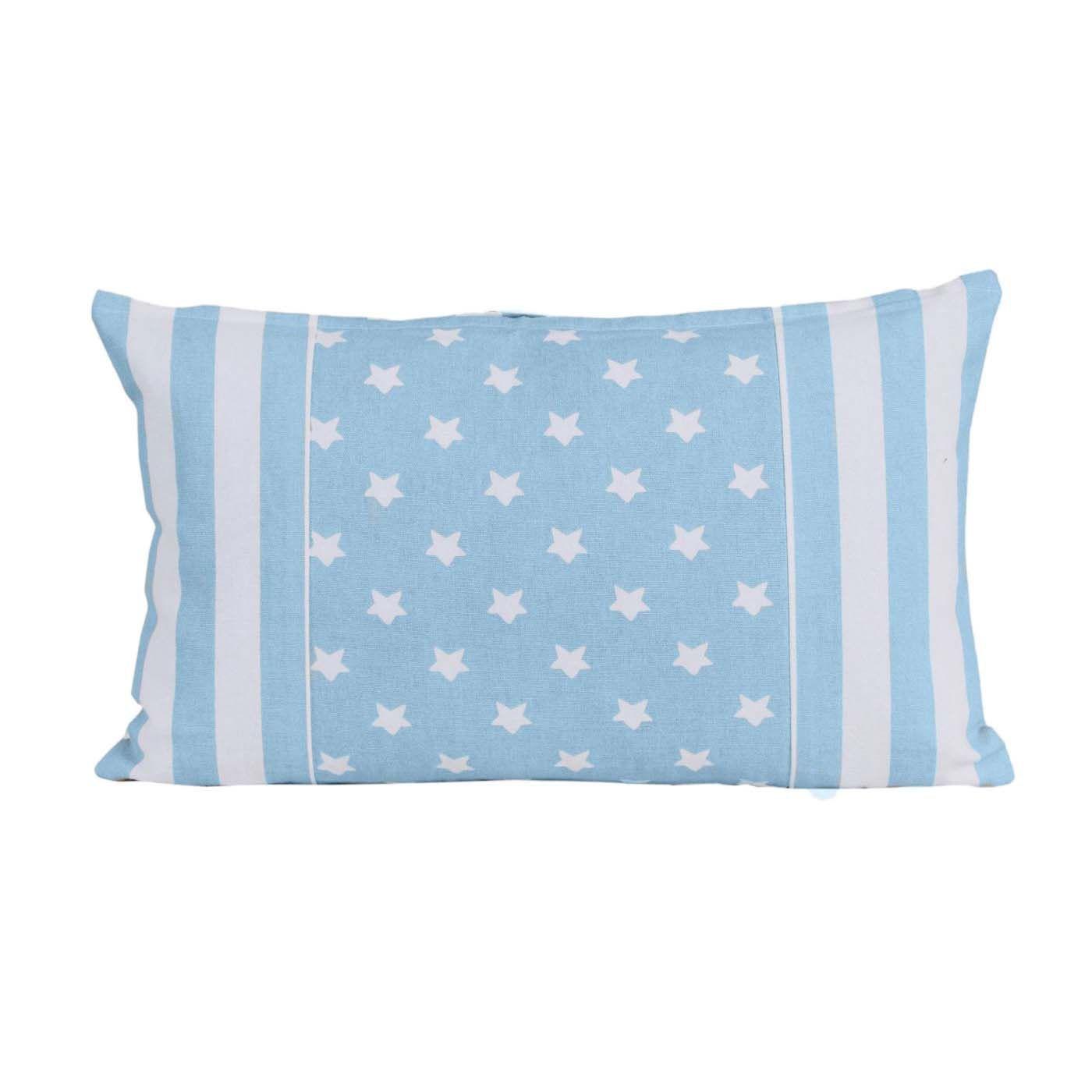 PATCHWORK-KISSENHÜLLE Sterne 30/50 cm - Blau, Textil (30/50cm) - Homescapes